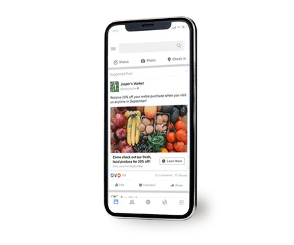 Facebook and Instagram retargeting ads following a website visitor
