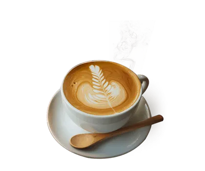 A steaming cup of coffee — something hot, for a visitor ready to buy now