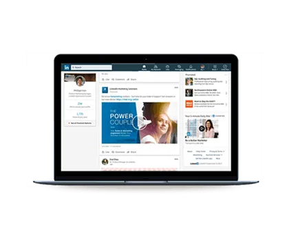 A LinkedIn retargeting ad in a B2B prospect’s feed