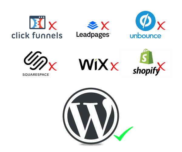 Marketing funnels built into a WordPress website rather than a third-party platform